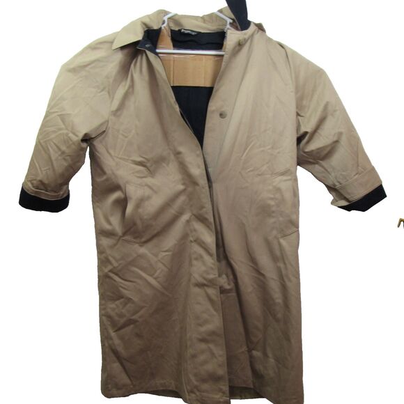 Forecaster of Boston Womens Long Trench Coat Zip Out Liner Tan Size 15/16 - Picture 1 of 12